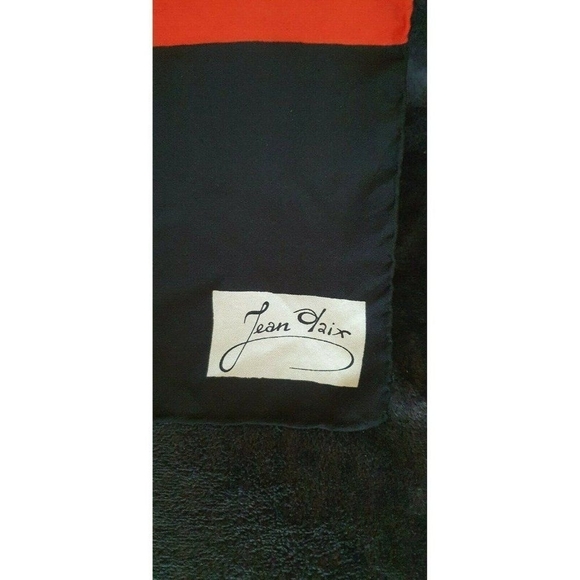 Jean Daix Pink And Brown Plaid Silk Scarf Hand Rolled Seams - Picture 4 of 5